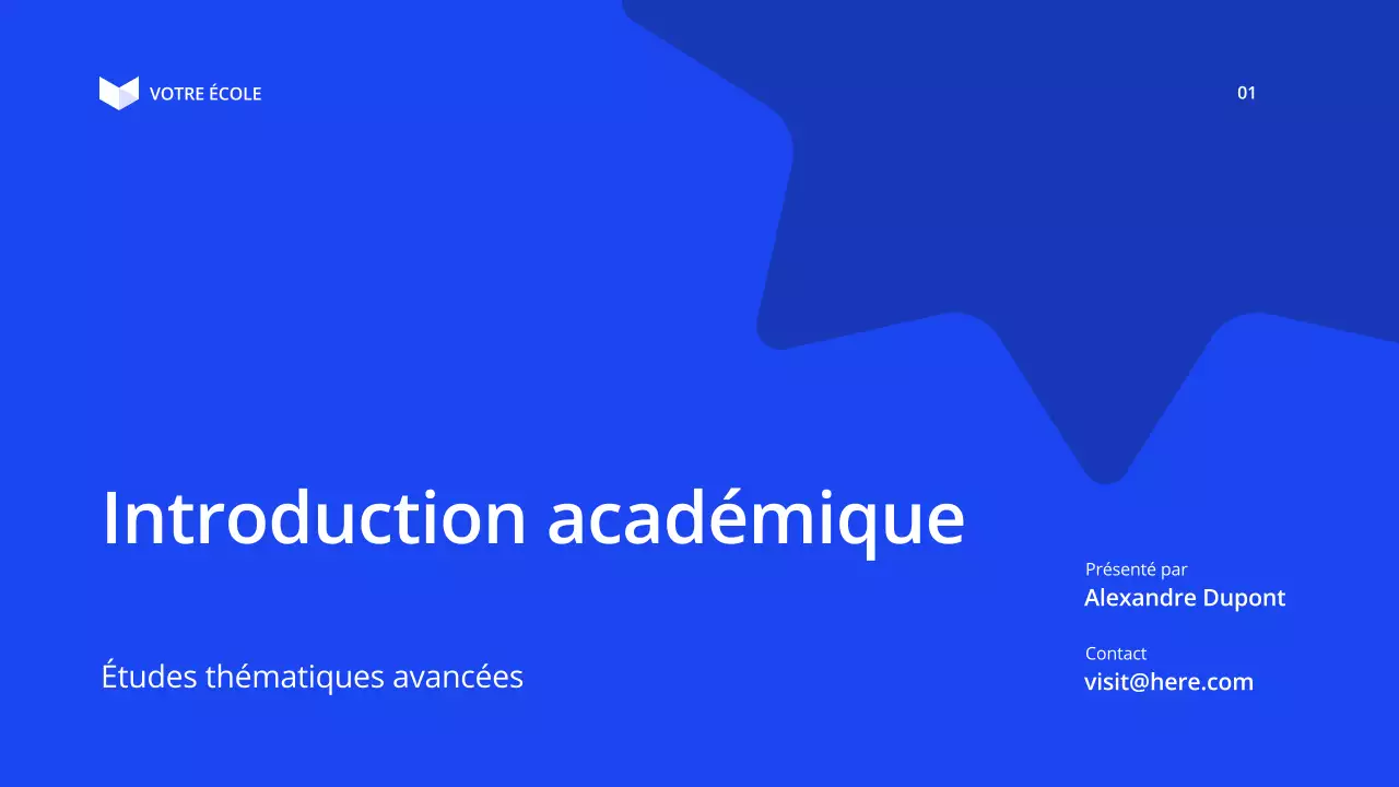 conférence sur l'éducation moderne bleue