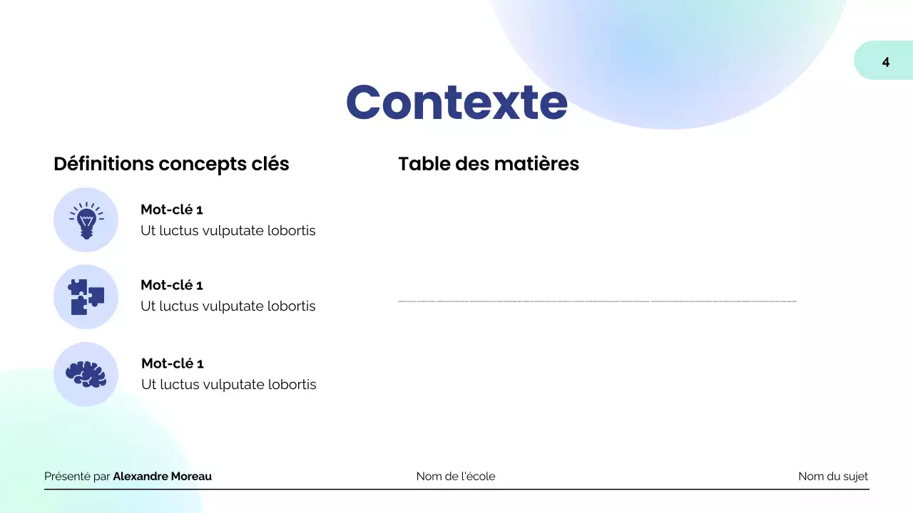 Présentation de l'éducation moderne à la menthe