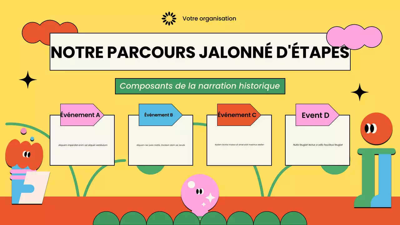Présentation illustrée et colorée d'une association à but non lucratif