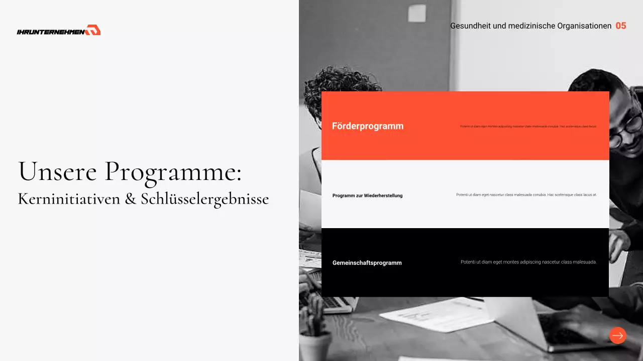 graue professionelle Gesundheitsvorsorge Präsentation