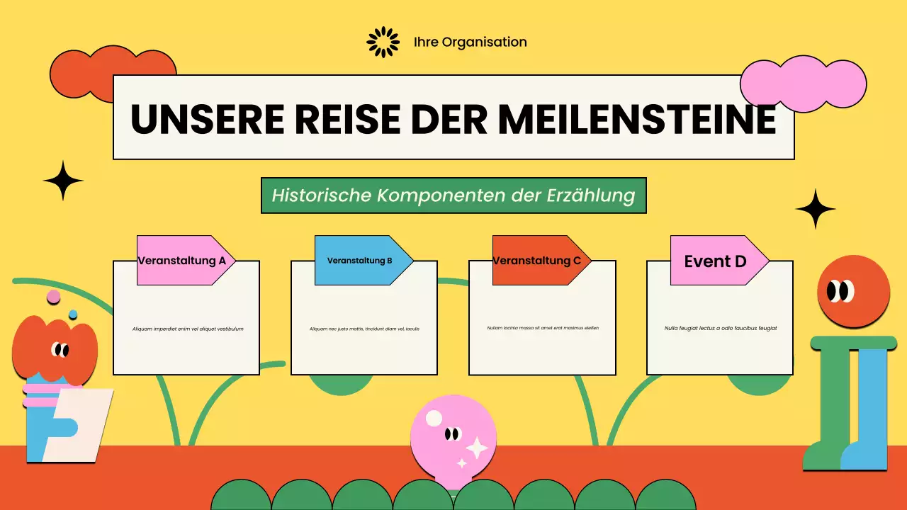 Bunt illustrierte Non-Profit-Präsentation