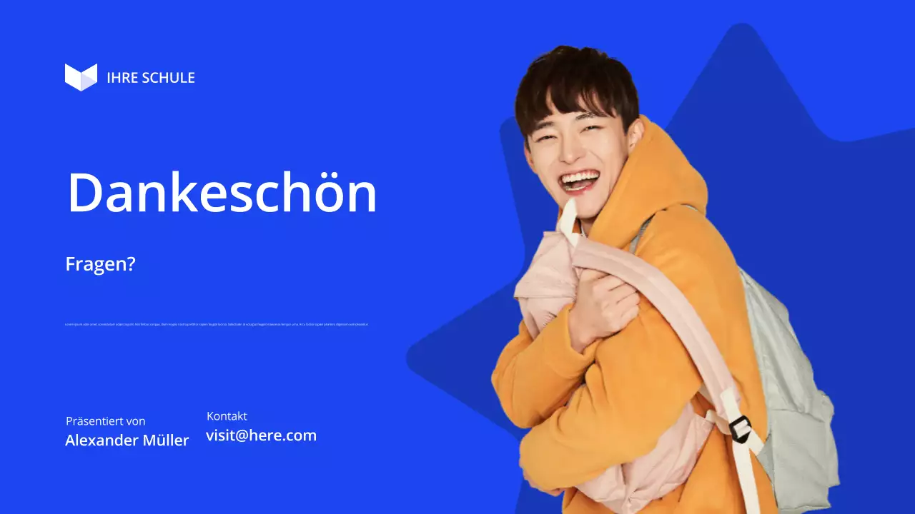 blue modern education Vortrag