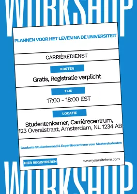 Blauw Handgetekend Modern Atelier Onderwijs