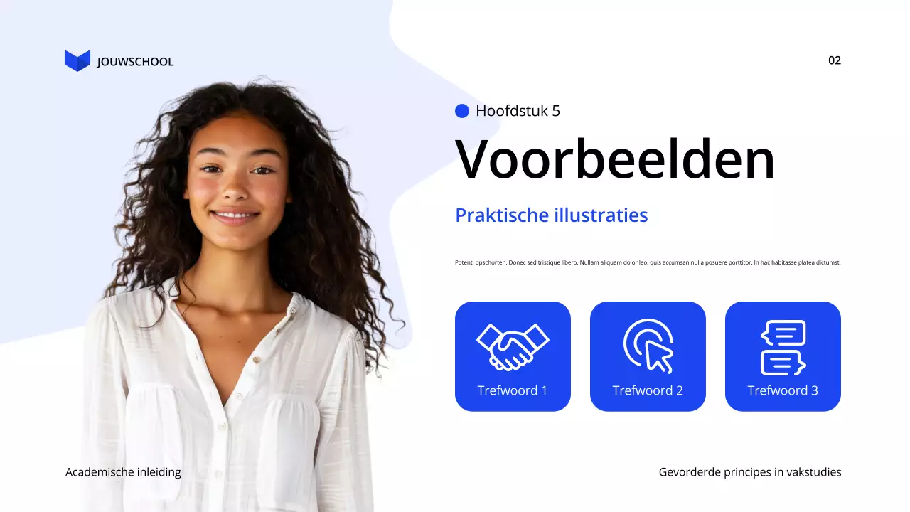 blauw modern onderwijs lezing