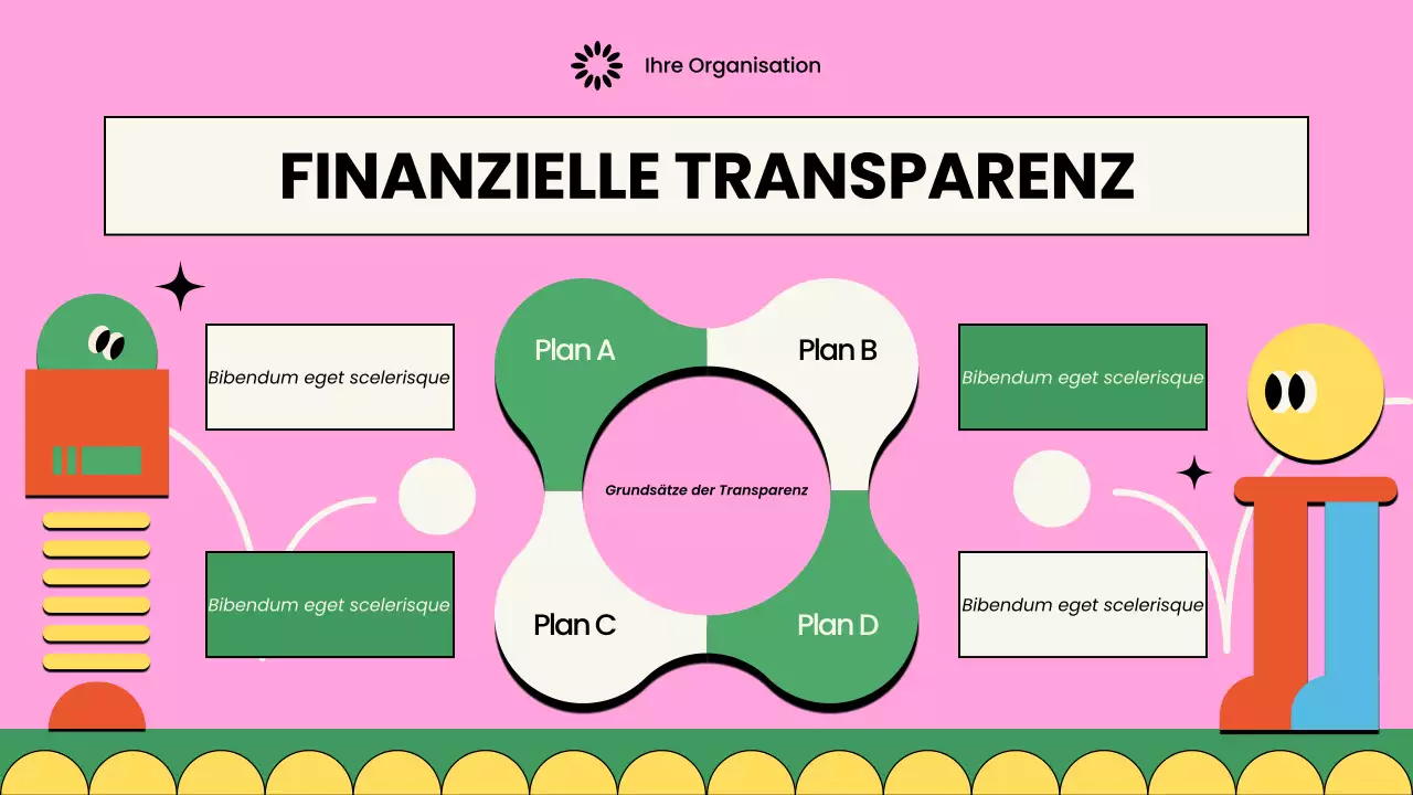 Bunt illustrierte Non-Profit-Präsentation