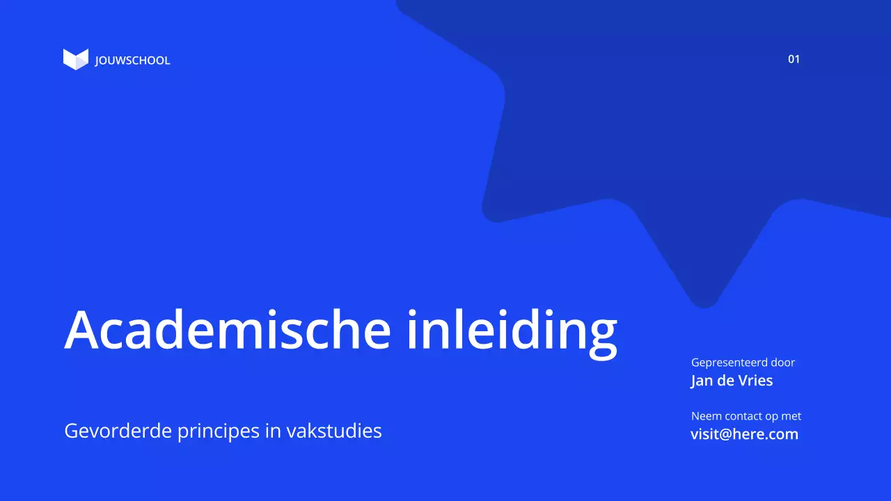 blauw modern onderwijs lezing