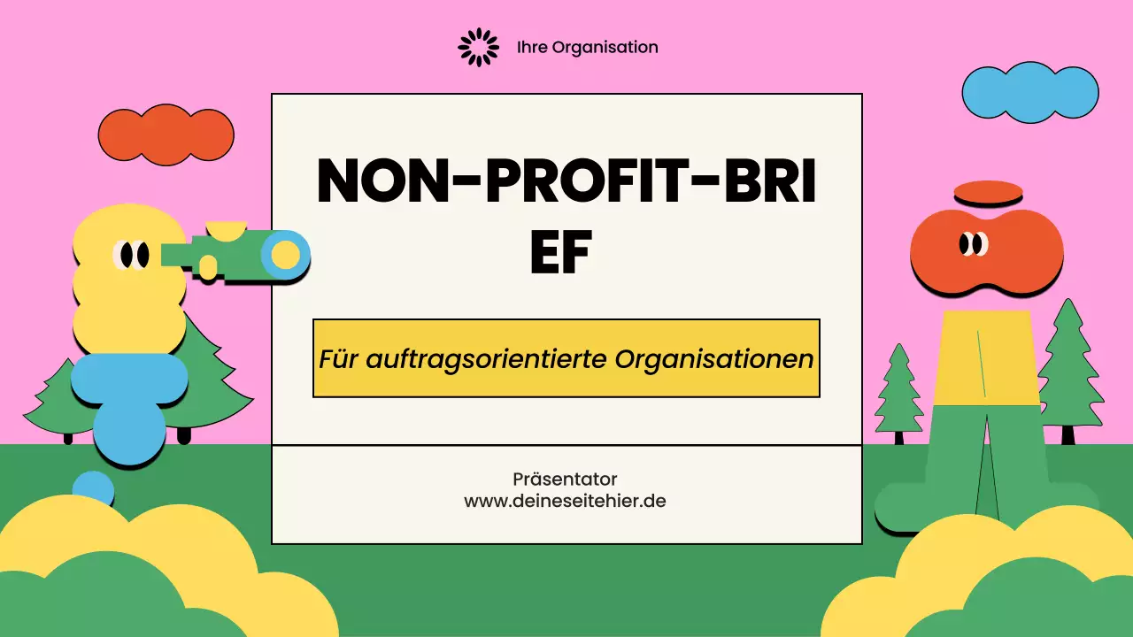 Bunt illustrierte Non-Profit-Präsentation
