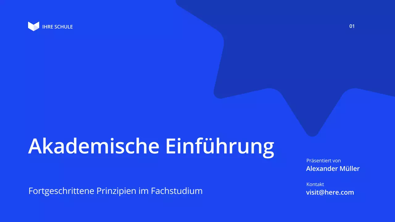 blue modern education Vortrag