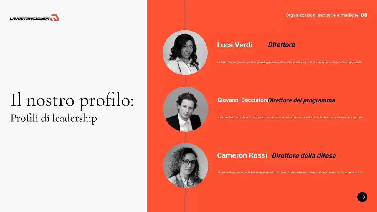 presentazione professionale sanitaria grigia