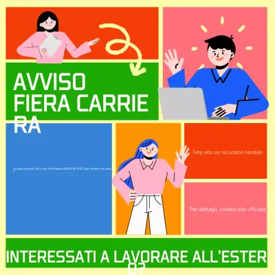 Annuncio della fiera della carriera di Bento Grid