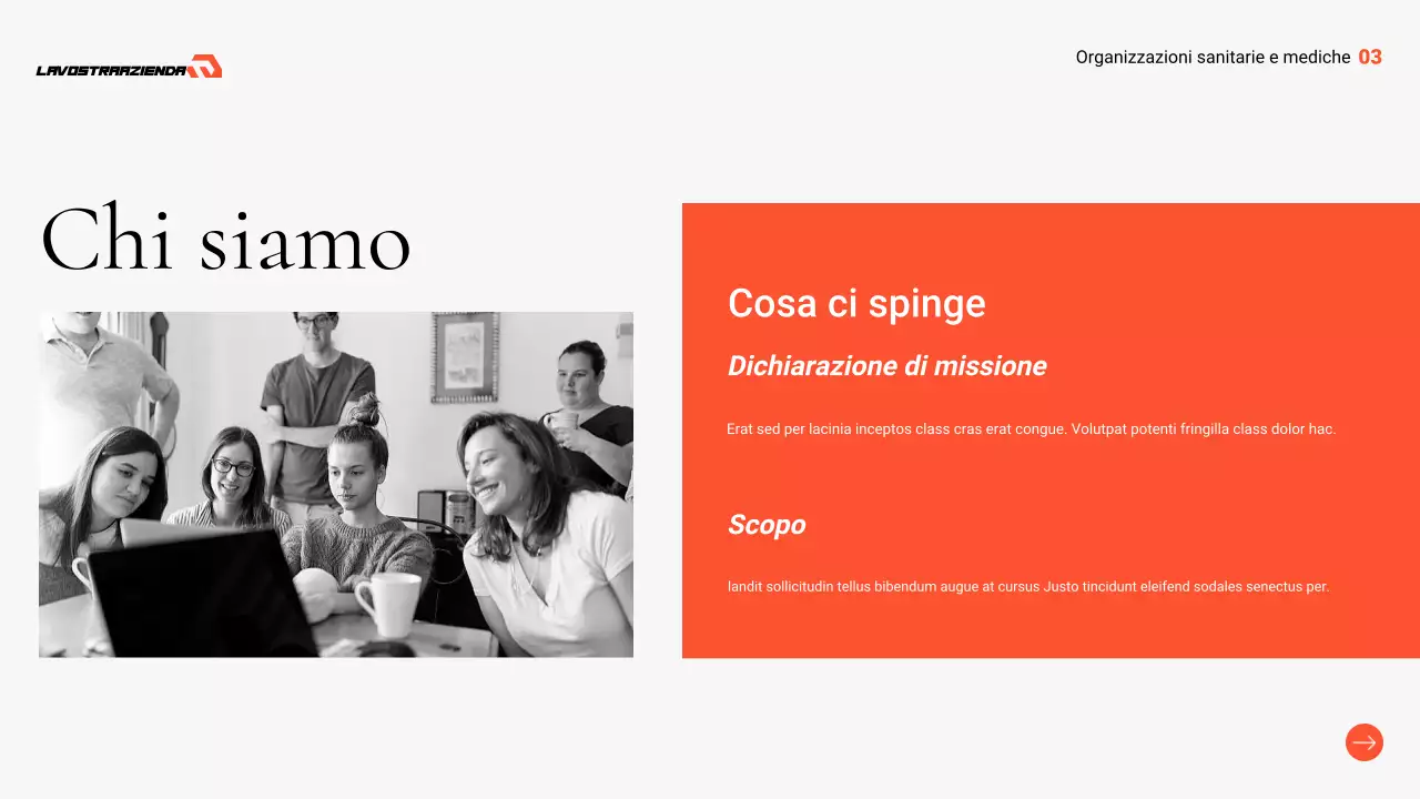 presentazione professionale sanitaria grigia