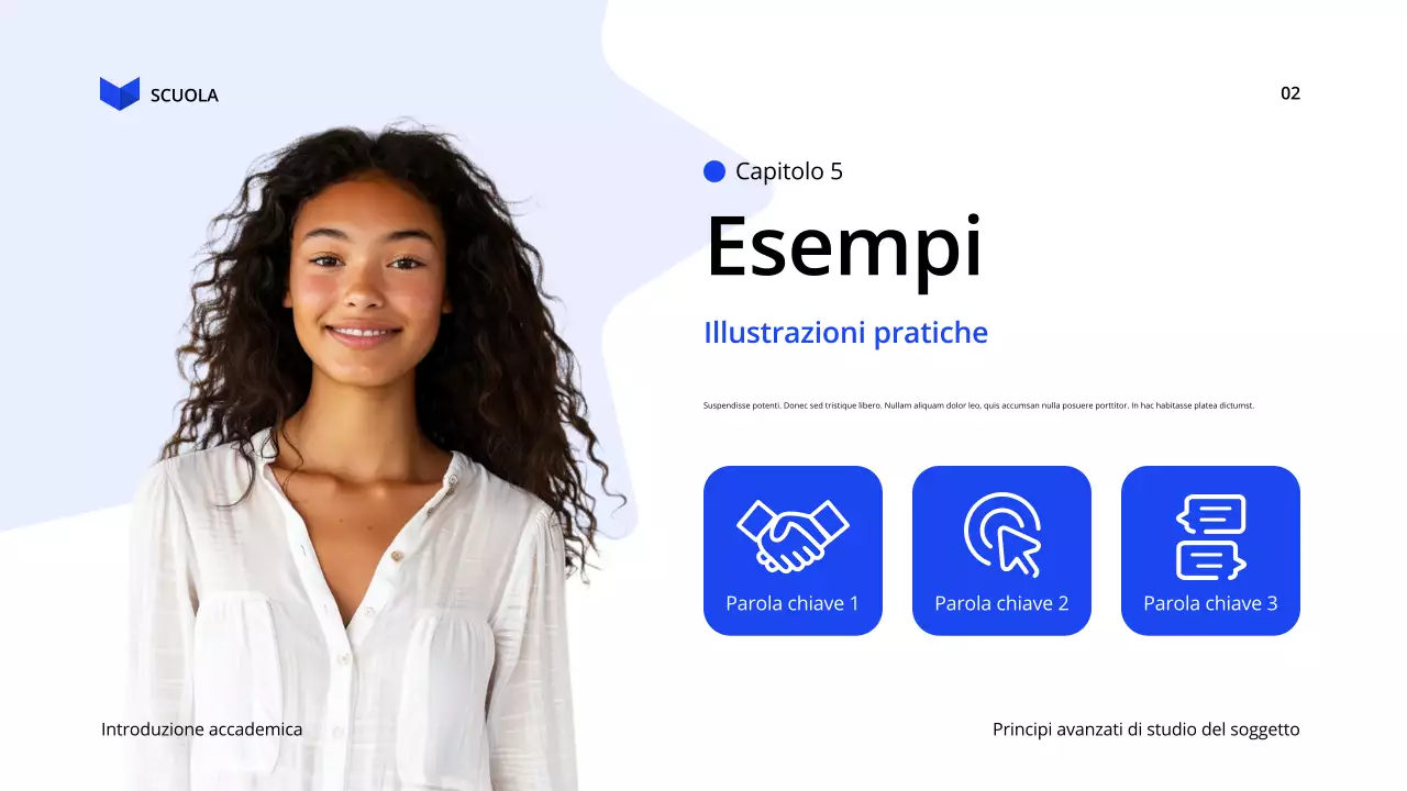 conferenza sull'educazione moderna blu