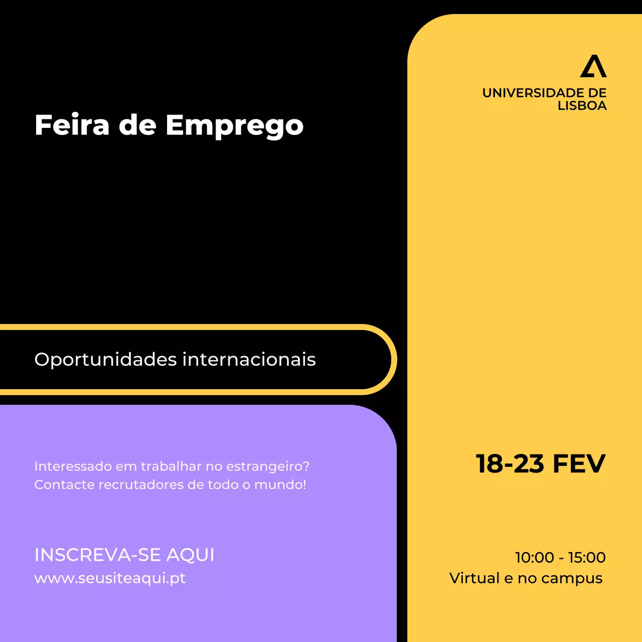 feira de carreiras simple grid