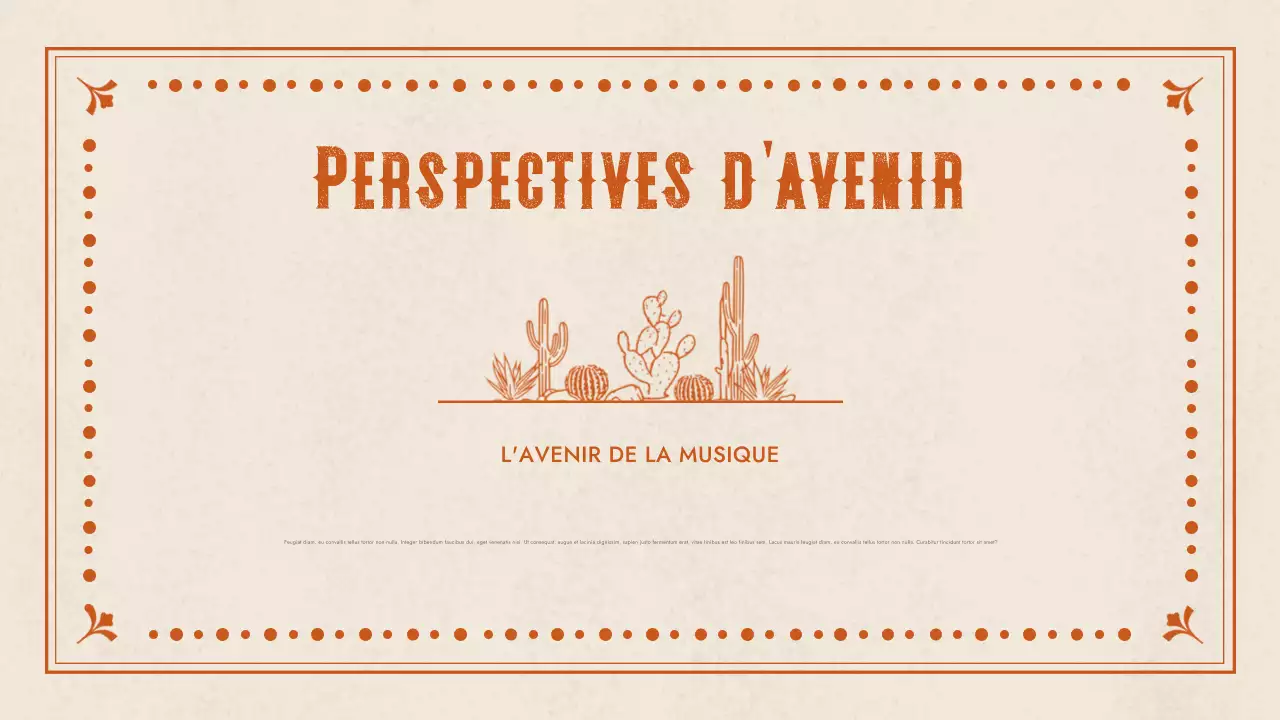 présentation de la musique western d'orange