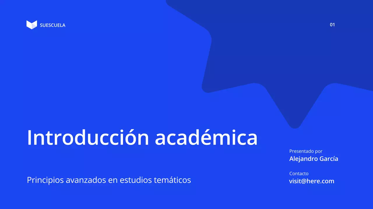 conferencia sobre la educación moderna azul