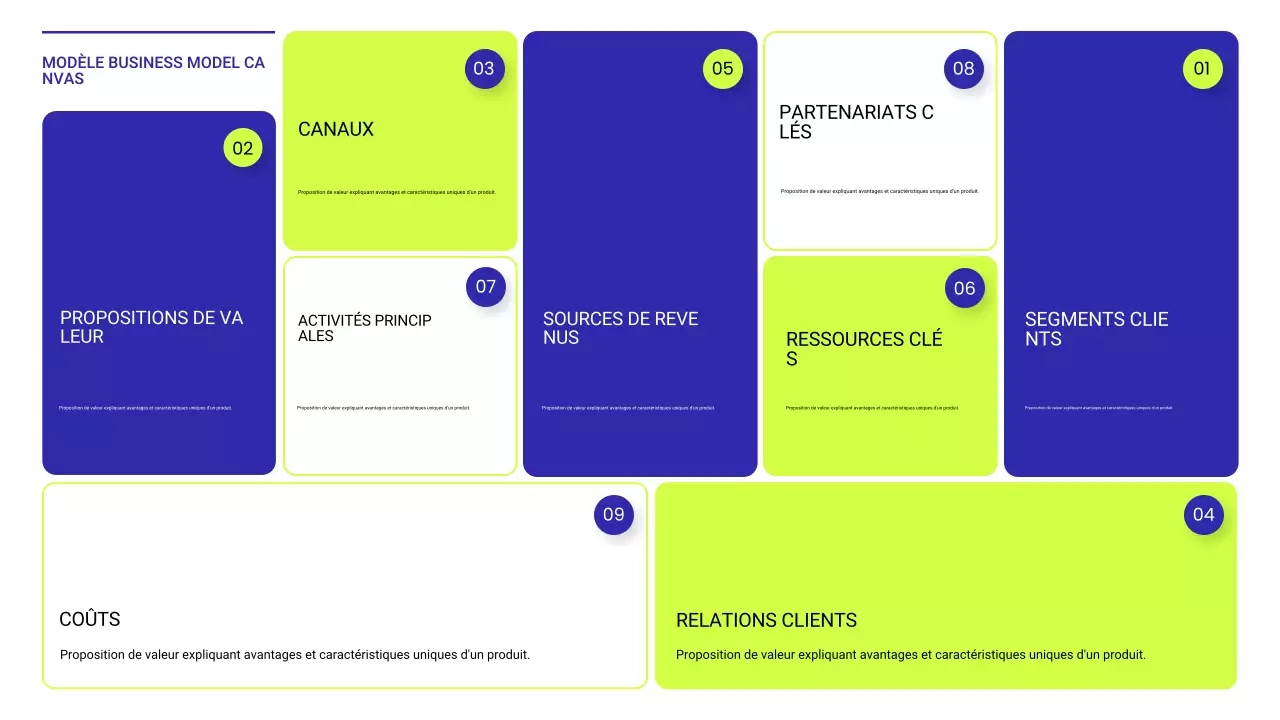 plan d'affaires moderne bleu