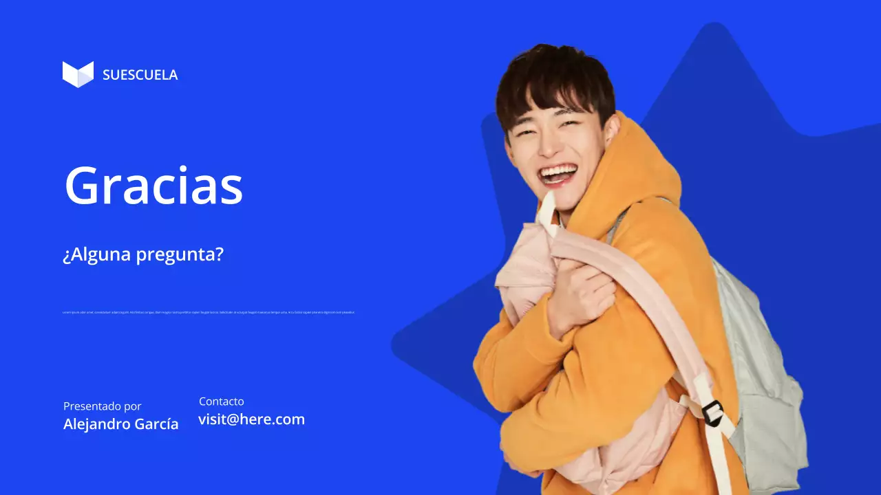 conferencia sobre la educación moderna azul