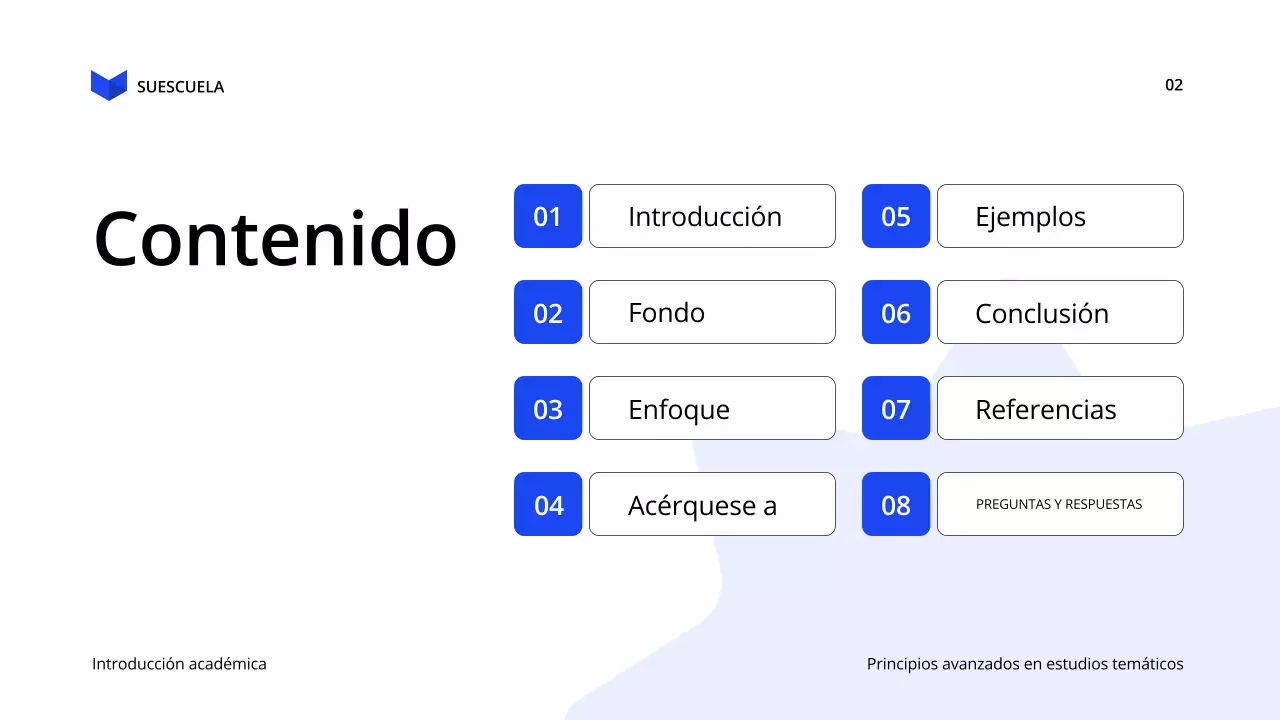 conferencia sobre la educación moderna azul