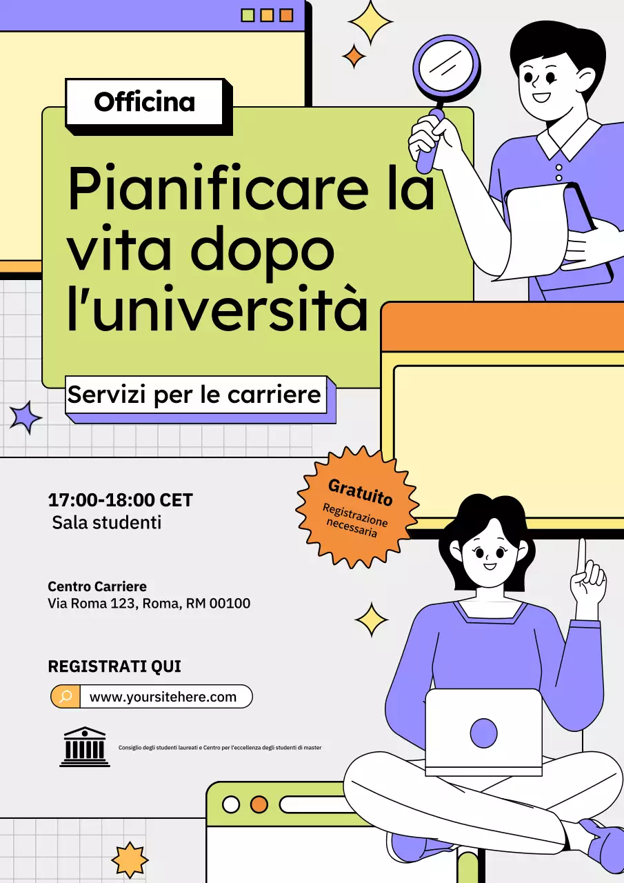 poster del workshop sulle carriere moderne