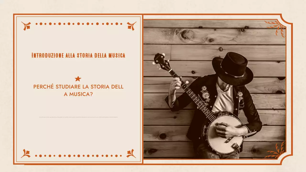 presentazione della musica western arancione