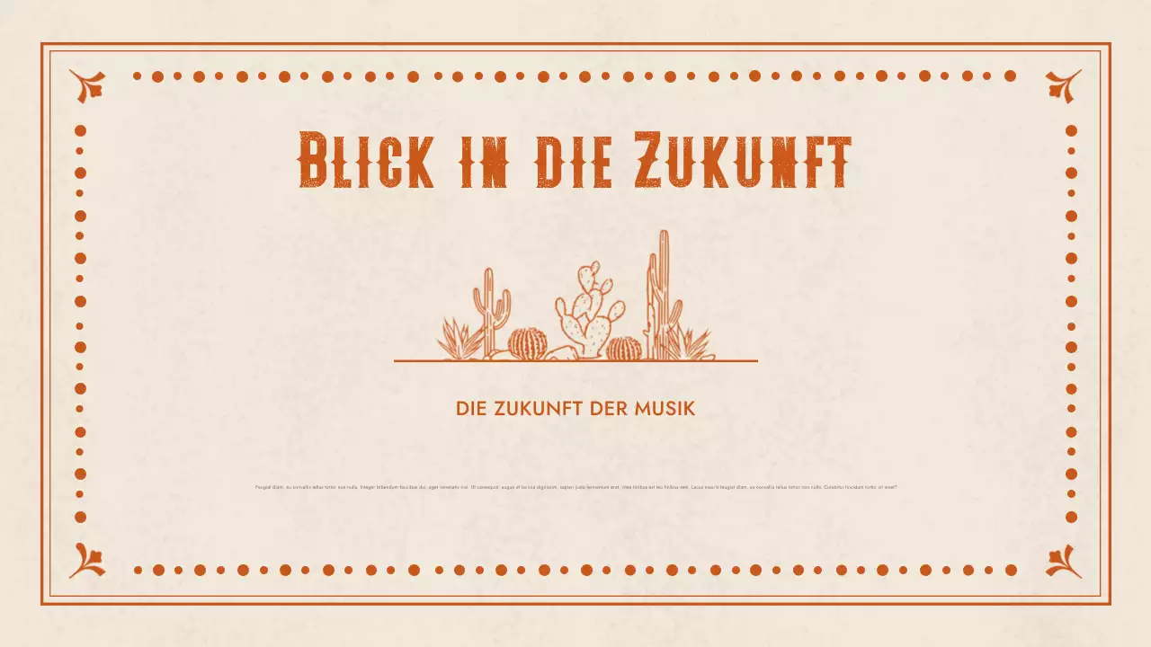 orange western musik präsentation