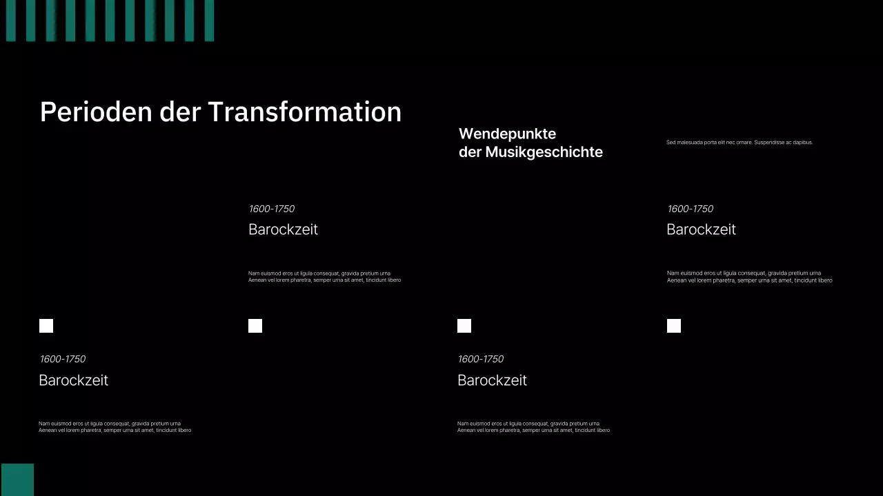 schwarze klassische Musikpräsentation