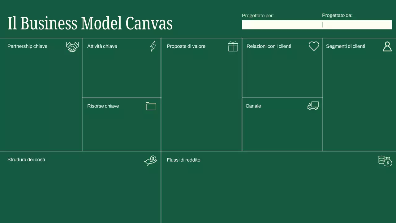 piano aziendale verde moderno