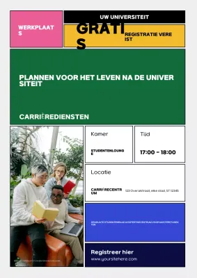 uitnodiging groene moderne carrière workshop