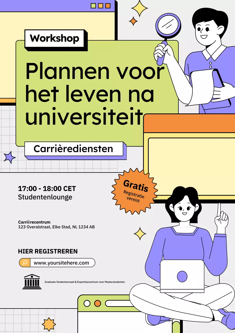 moderne carrière workshop poster