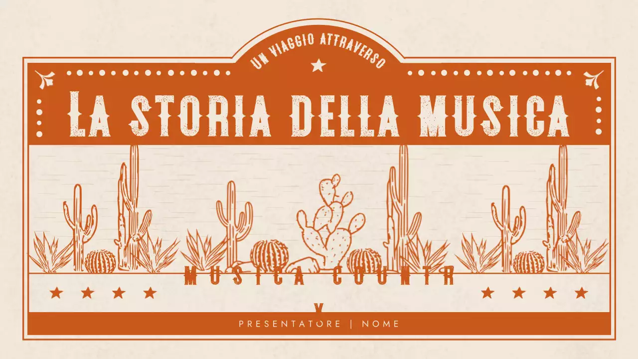 presentazione della musica western arancione