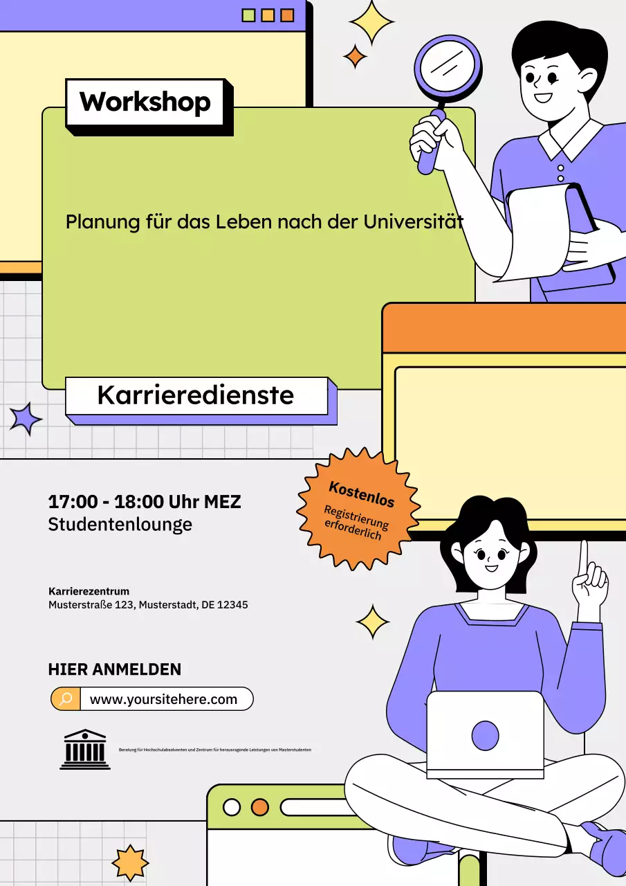 Poster der modernen Karrierewerkstatt