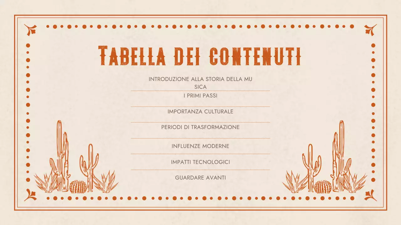 presentazione della musica western arancione