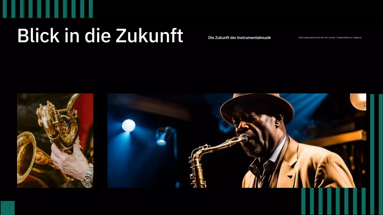 schwarze klassische Musikpräsentation