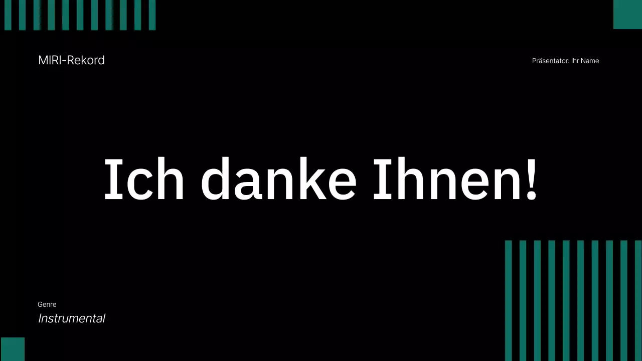 schwarze klassische Musikpräsentation