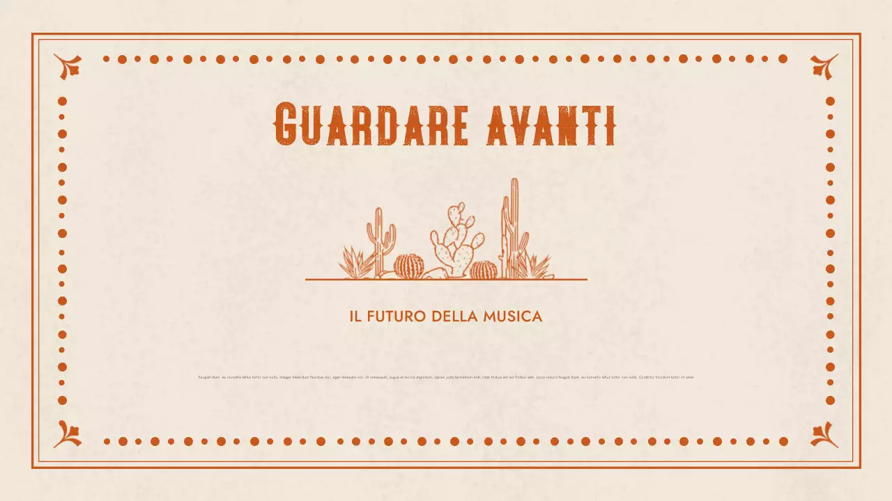 presentazione della musica western arancione