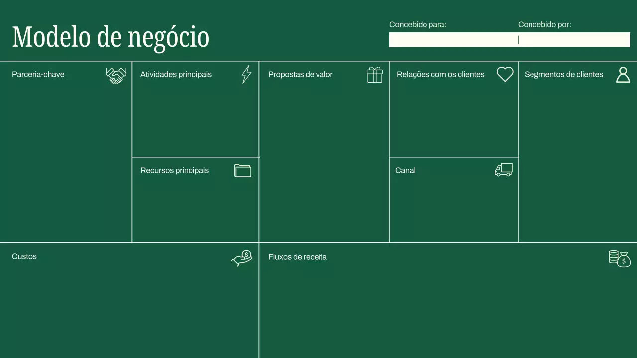 plano de negócios moderno e ecológico