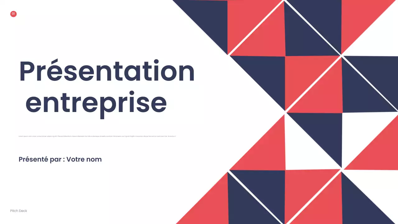 Présentation d'entreprise géométrique rouge