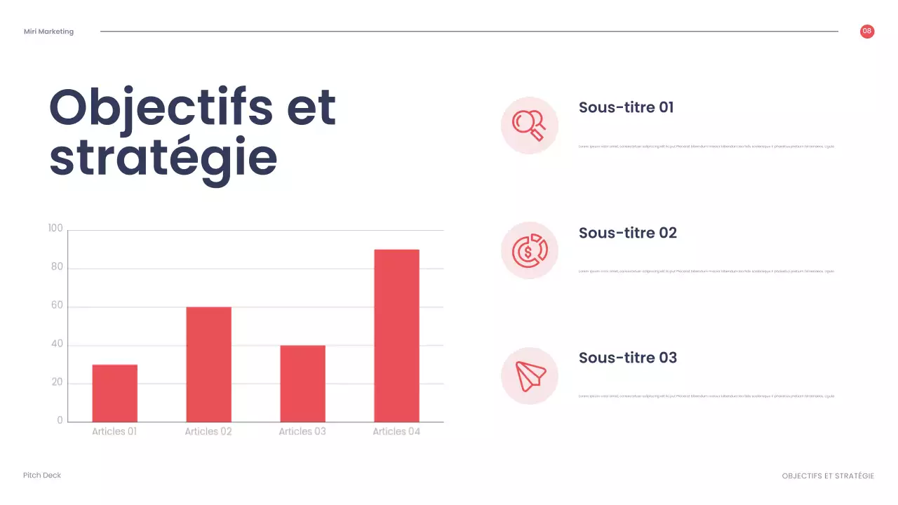 Présentation d'entreprise géométrique rouge