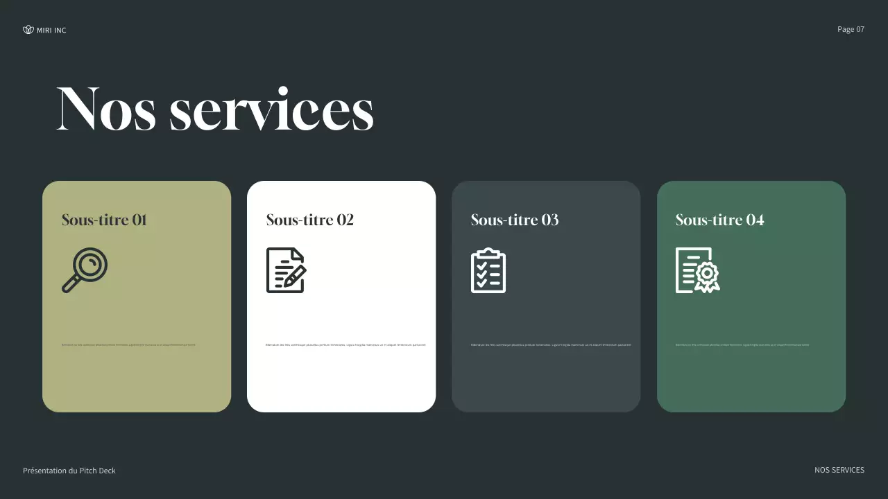 Présentation d'entreprise moderne et écologique