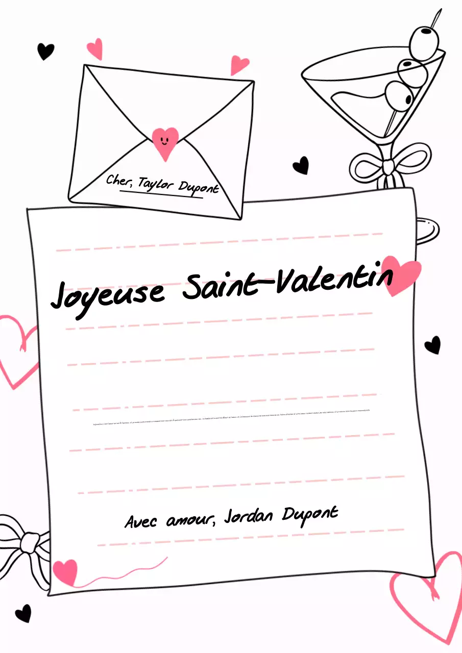carte d'amour romantique rose