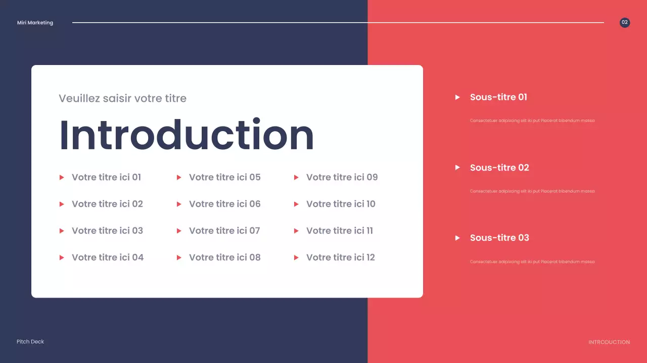 Présentation d'entreprise géométrique rouge