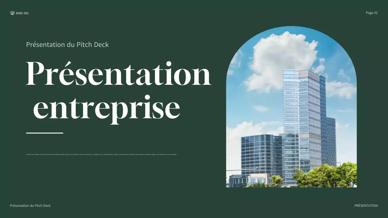 Présentation d'entreprise moderne et écologique