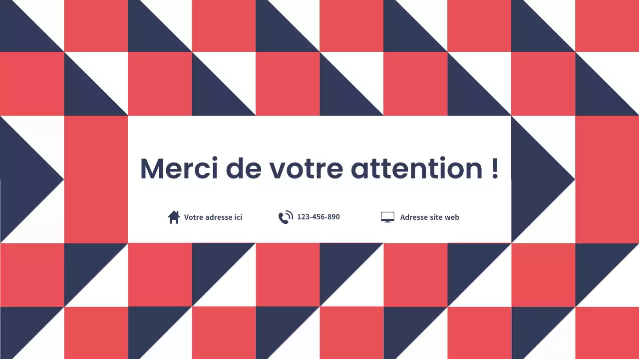 Présentation d'entreprise géométrique rouge