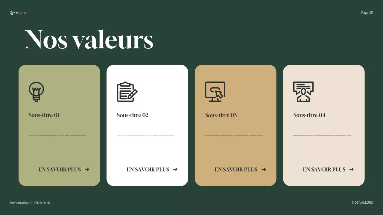 Présentation d'entreprise moderne et écologique