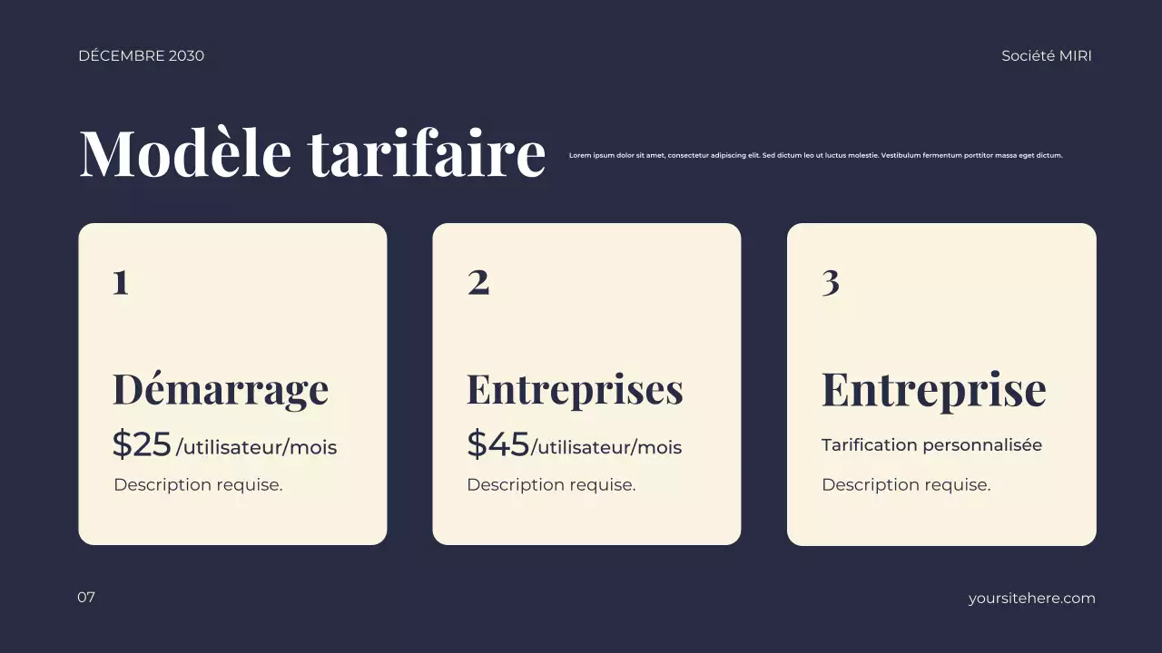 plan d'entreprise moderne de la marine