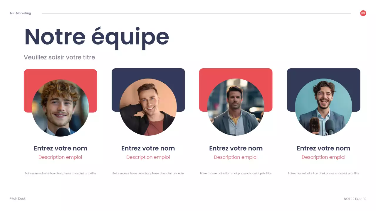 Présentation d'entreprise géométrique rouge