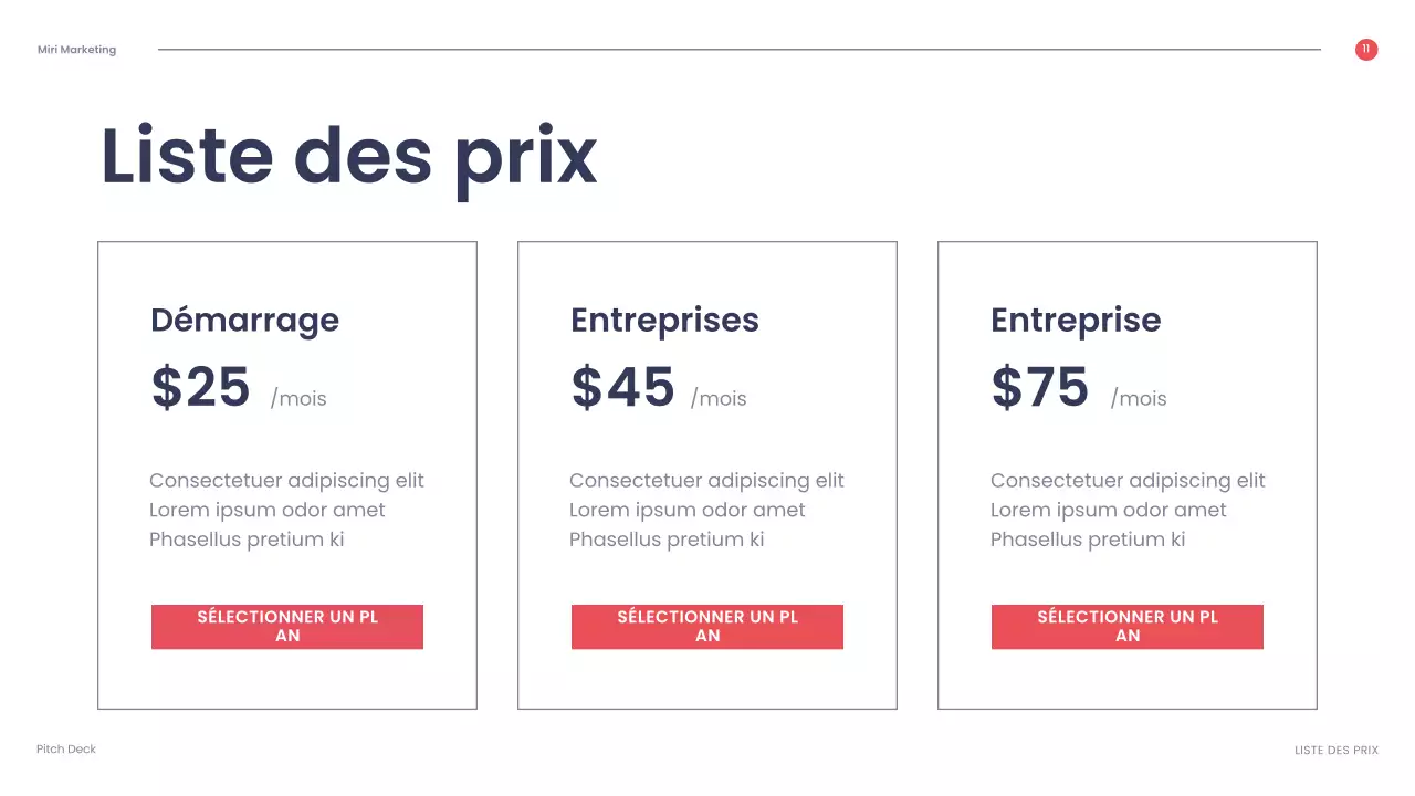 Présentation d'entreprise géométrique rouge