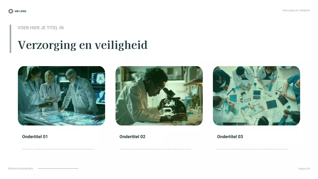 teal presentatie professionele gezondheidszorg
