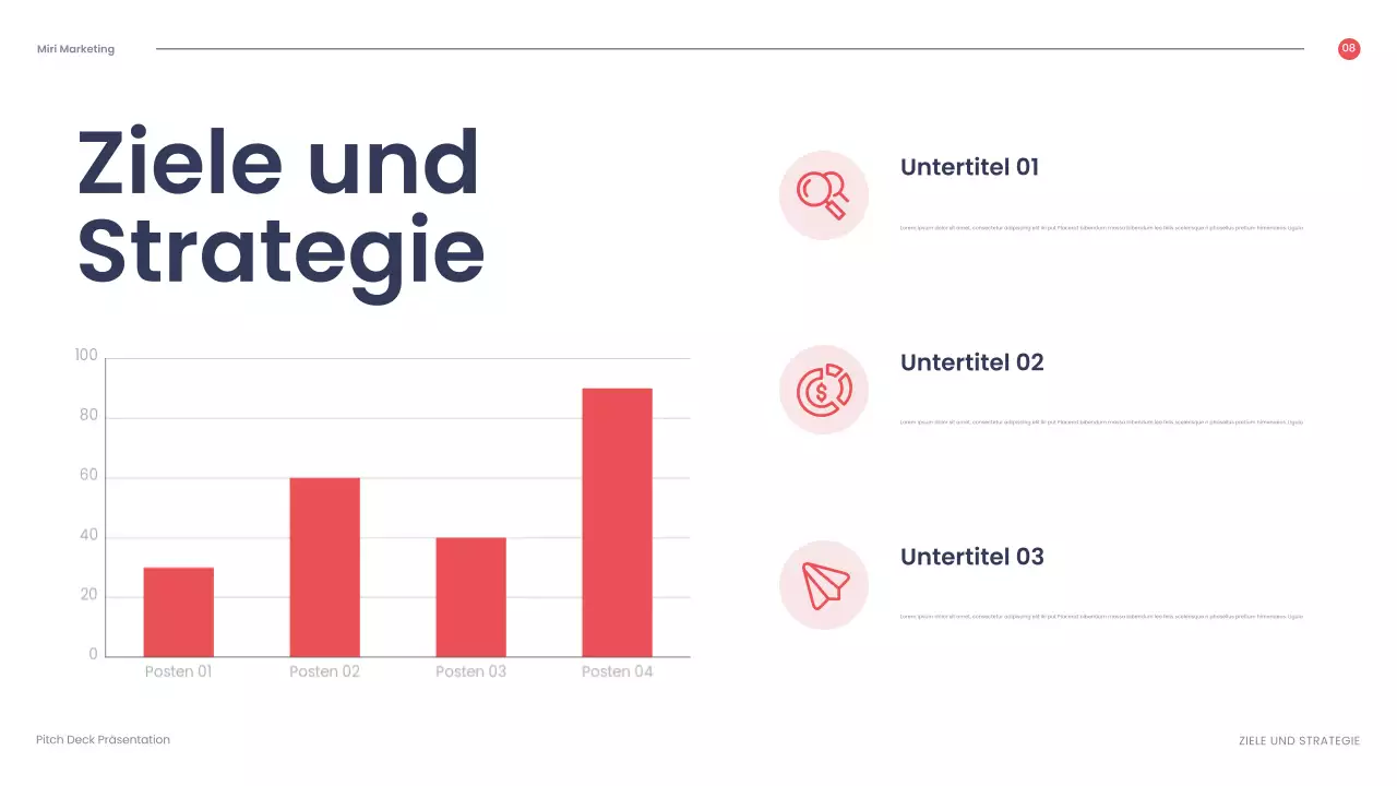 rote geometrische Geschäftspräsentation