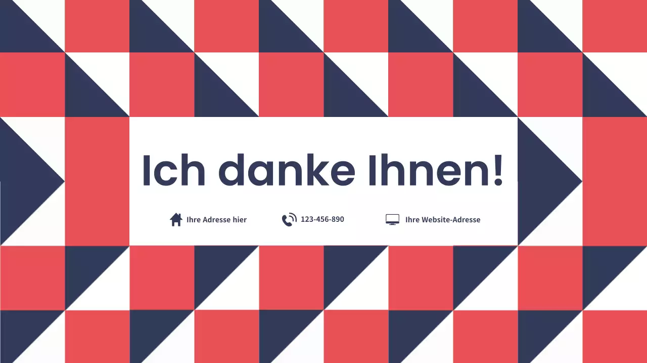 rote geometrische Geschäftspräsentation